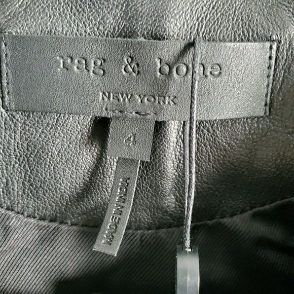 Rag & Bone Harrison Stretch Panel Leather Jacket - Picture 3 of 8